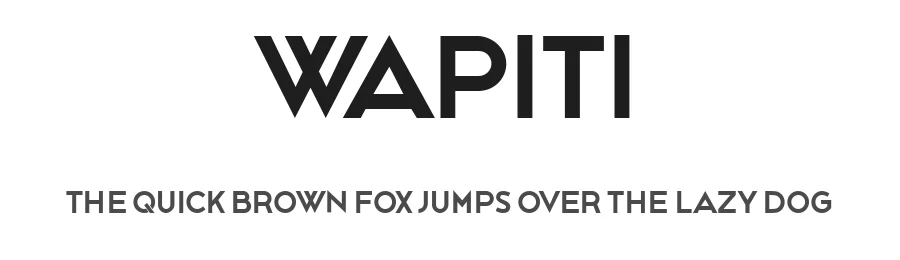 Wapiti by Vladimir Nikolic — Sans Serif Font
