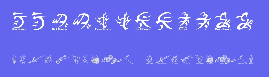 Warded Man by Brian Attridge — Dingbats Font — thumbnail 3