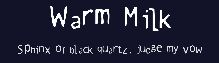 Warm Milk by Pizzadude — Decorative Font — thumbnail 2