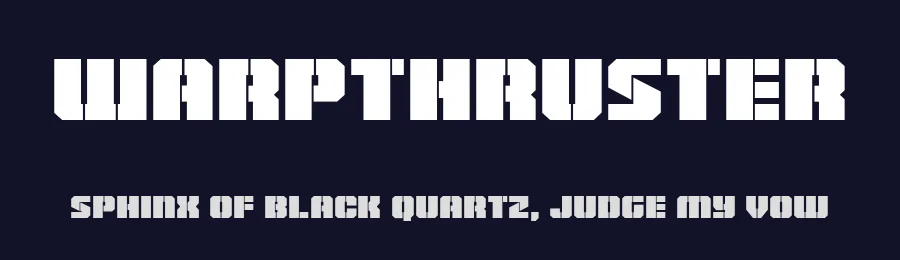 Warpthruster by Iconian Fonts — Decorative Font — thumbnail 2