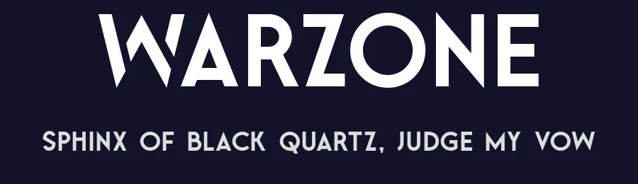 Warzone by Arterfak Project — Display Font — thumbnail 2