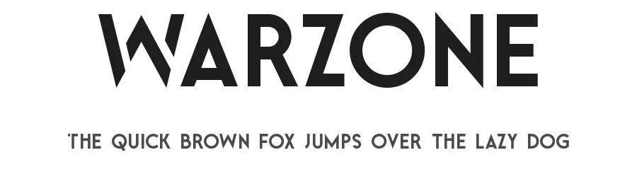 Warzone by Arterfak Project — Display Font