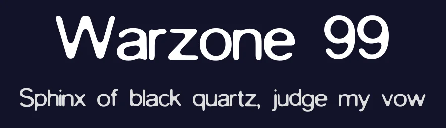 Warzone 99 by Jayde Garrow — Decorative Font — thumbnail 2