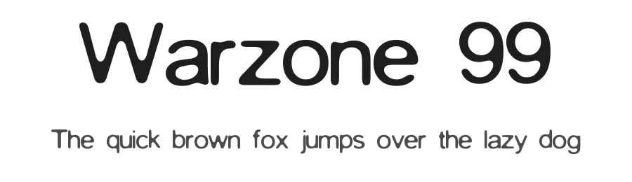 Warzone 99 by Jayde Garrow — Decorative Font
