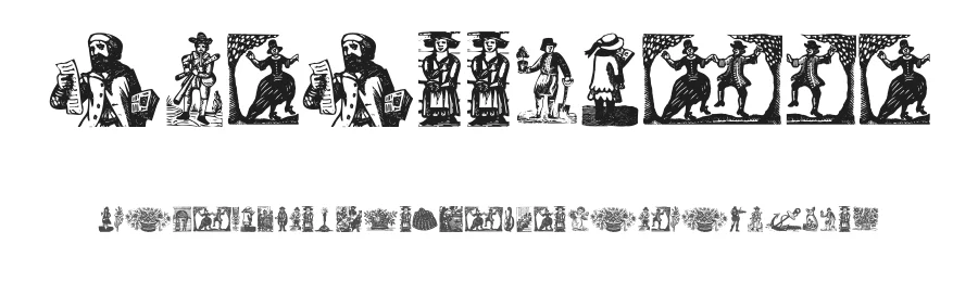 Was Woodcuts by Manfred Klein — Dingbats Font
