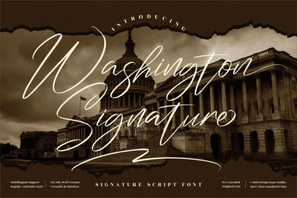 Washington Signature Font by Perspectype — Script Handwritten Font
