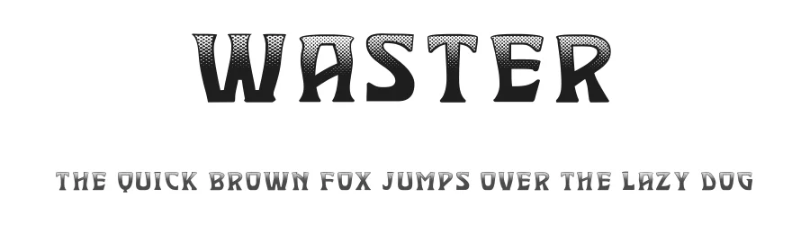 Waster by Vladimir Nikolic — Decorative Font