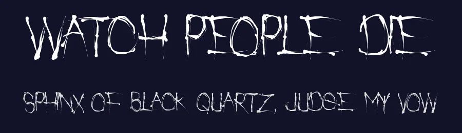 Watch People Die by Fontmonger — Decorative Font — thumbnail 2