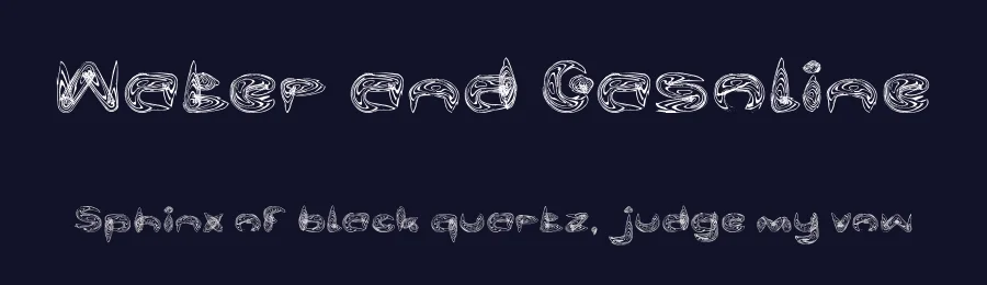 Water and Gasoline by weknow — Decorative Font — thumbnail 2