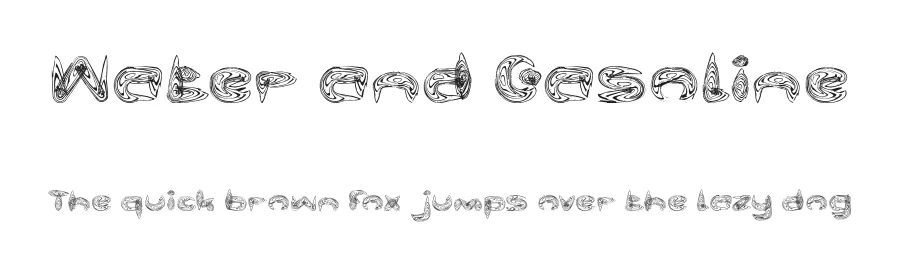 Water and Gasoline by weknow — Decorative Font