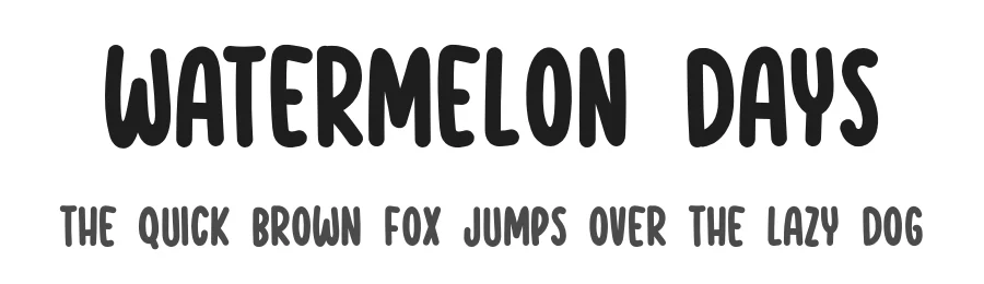 Watermelon Days by KhurasanΒ β Decorative Font