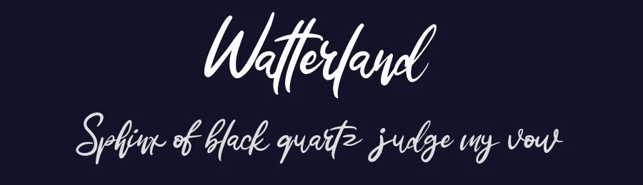 Watterland by Vunira Design — Script Handwritten Font — thumbnail 2