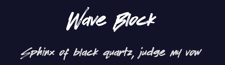 Wave Block by Riyadh Rahman — Script Handwritten Font — thumbnail 2