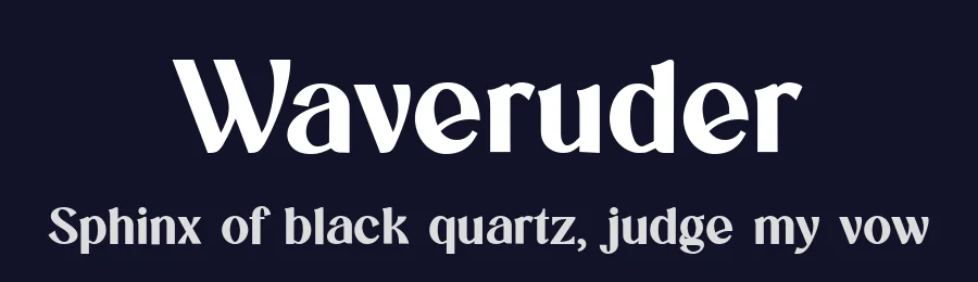 Waveruder by UI Creative — Serif Font — thumbnail 2