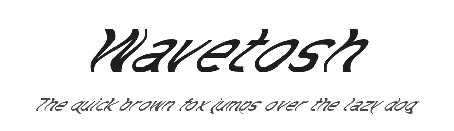 Wavetosh by GGBotNet — Decorative Font