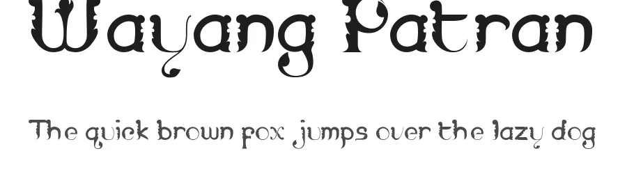 Wayang Patran by Eveline Tania — Decorative Font