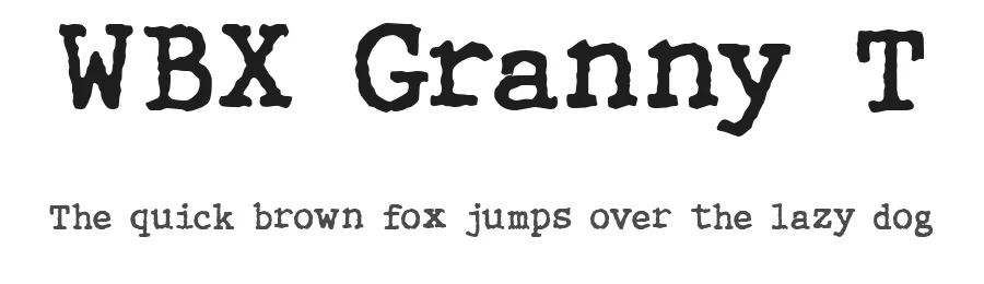 WBX Granny T by Vigilante Typeface Corporation — Decorative Font
