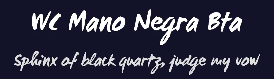 WC Mano Negra Bta by WC Fonts / Atypeek — Script Handwritten Font — thumbnail 2