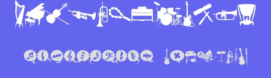WC Musica Bta by WC Fonts / Atypeek — Dingbats Font — thumbnail 3