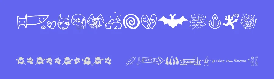 WC Slaasssch by WC Fonts / Atypeek — Dingbats Font — thumbnail 3
