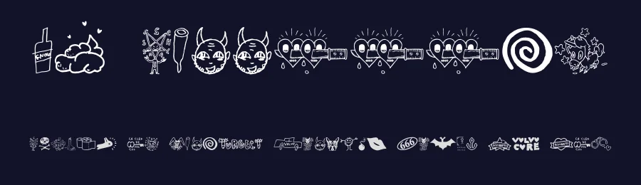 WC Slaasssch by WC Fonts / Atypeek — Dingbats Font — thumbnail 2