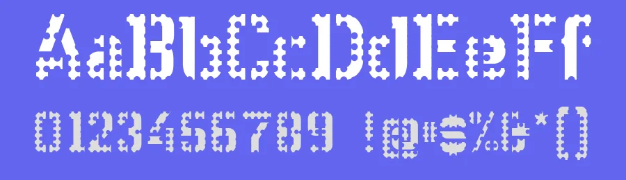 WC Wunderbach Perfo Bta by WC Fonts / Atypeek — Decorative Font — thumbnail 3