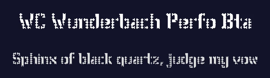 WC Wunderbach Perfo Bta by WC Fonts / Atypeek — Decorative Font — thumbnail 2