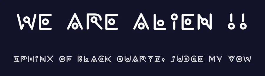 We are alien !! by mr_oak — Display Font — thumbnail 2