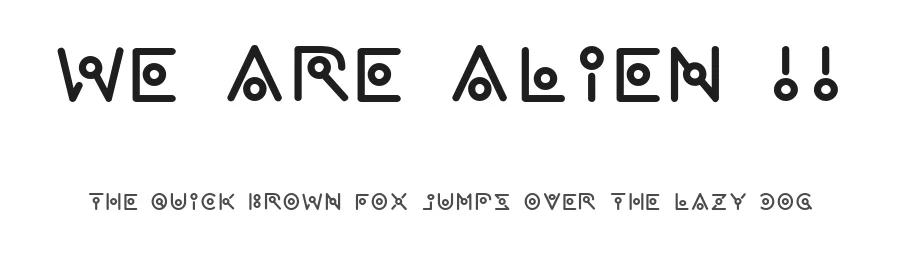 We are alien !! by mr_oak — Display Font