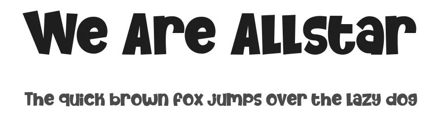 We Are Allstar by Gilar Studio β Decorative Font