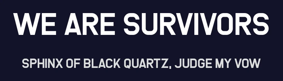 We Are Survivors by Chequered Ink — Sans Serif Font — thumbnail 2