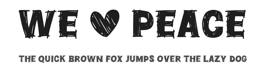 We Love Peace by Khurasan — Decorative Font