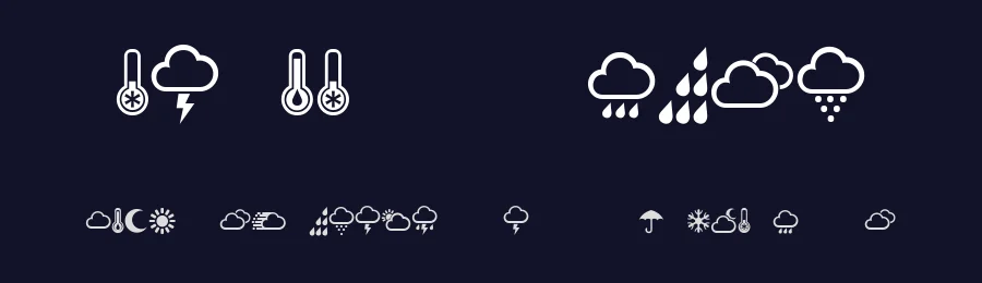 Weather Symbols by Vladimir Nikolic — Dingbats Font — thumbnail 2