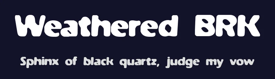 Weathered BRK by Ænigma — Decorative Font — thumbnail 2