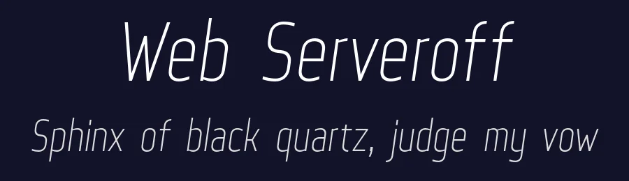 Web Serveroff by Sergiy S. Tkachenko — Sans Serif Font — thumbnail 2
