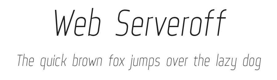 Web Serveroff by Sergiy S. Tkachenko — Sans Serif Font