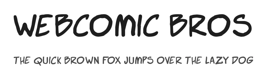 Webcomic Bros by PressGang Studios — Decorative Font