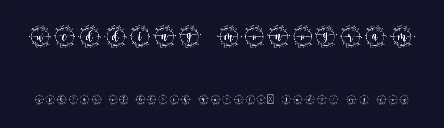 Wedding Monogram by Scratchones — Decorative Font — thumbnail 2