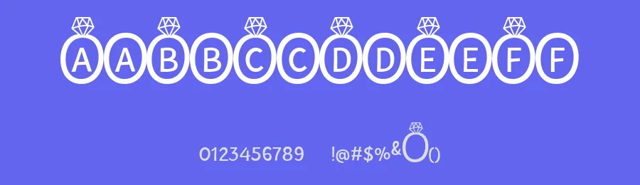 Wedding Ring Bling by Misti's Fonts — Decorative Font — thumbnail 3