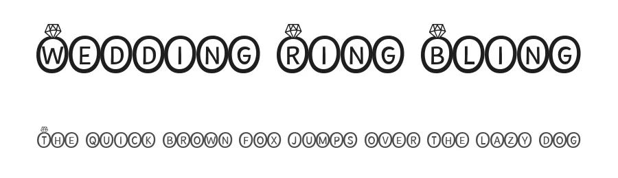 Wedding Ring Bling by Misti's Fonts — Decorative Font