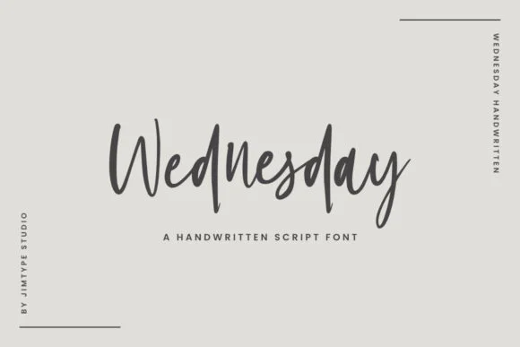 Wednesday Font by jimtypestudio by jimtypestudio — Script Handwritten Font