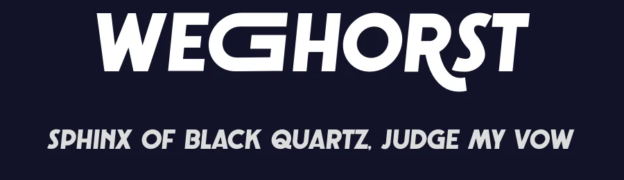 Weghorst by Mocha Frappuccino — Sans Serif Font — thumbnail 2
