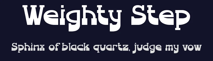 Weighty Step by Satoro Satoro — Decorative Font — thumbnail 2
