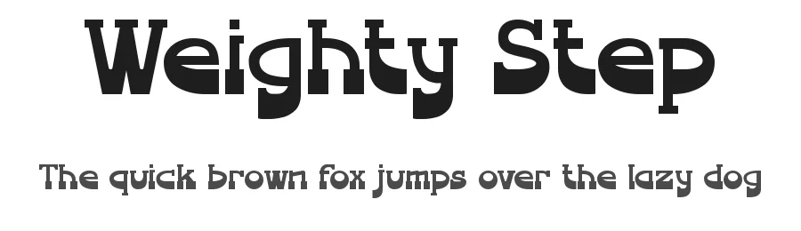 Weighty Step by Satoro Satoro — Decorative Font