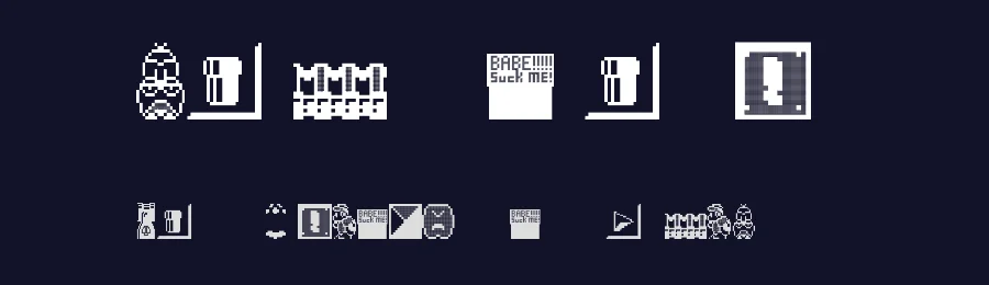 Weird Mario Bros by Font Bureau — Dingbats Font — thumbnail 2