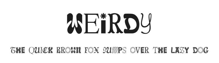 Weirdy by Ef Studio β Decorative Font