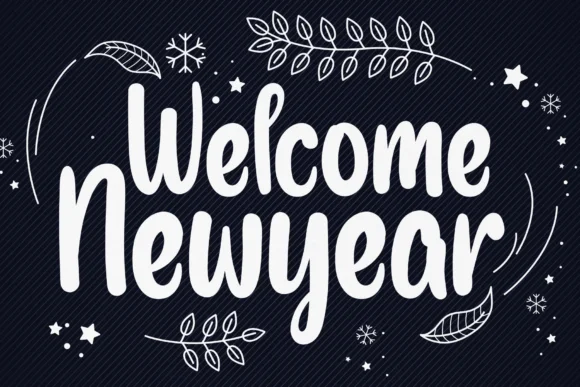 Welcome Newyear Font by Misterletter.co — Script Handwritten Font