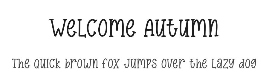 Welcome Autumn