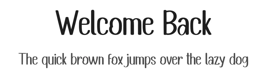 Welcome Back