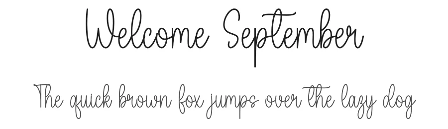 Welcome September